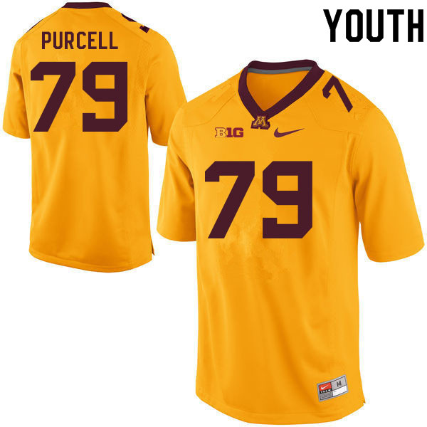 Youth #79 Logan Purcell Minnesota Golden Gophers College Football Jerseys Sale-Gold
